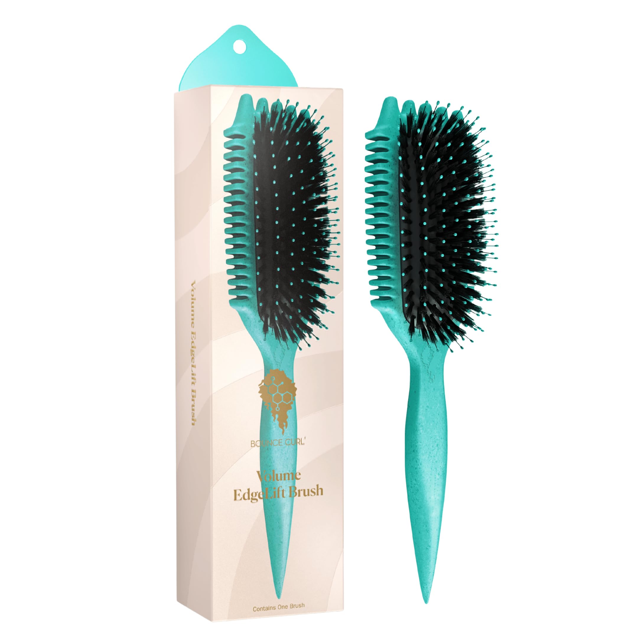 Volume EdgeLift Brush, 5-in-1 Tool for Volumized Waves, Curls & Coils - Teal