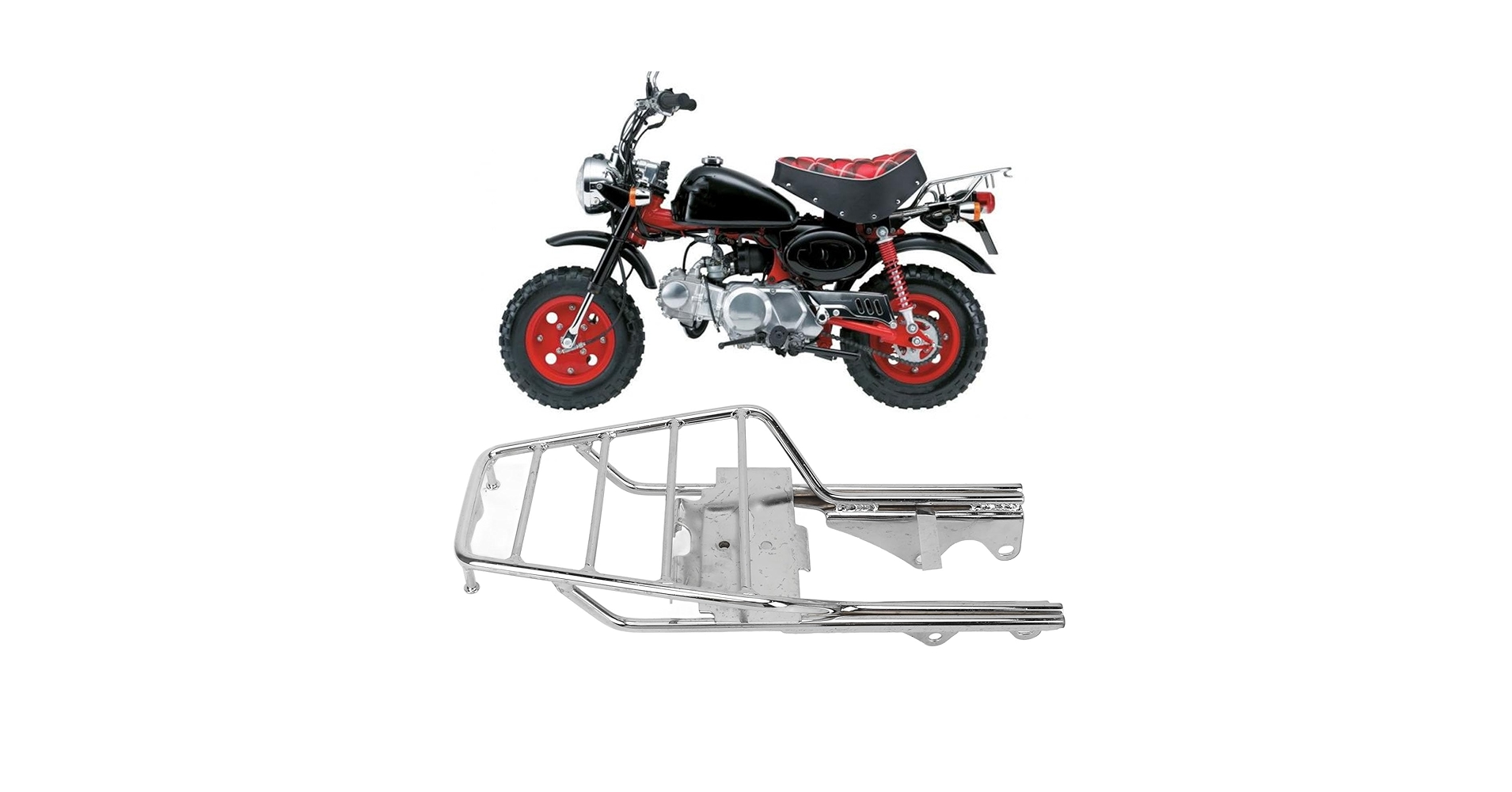 ホンダモンキーZ50Jロングシートと専用フレームとリアライトのセット HONDA モンキー Z50J AB27 ゴリラ ベース付き TLシート ブラック