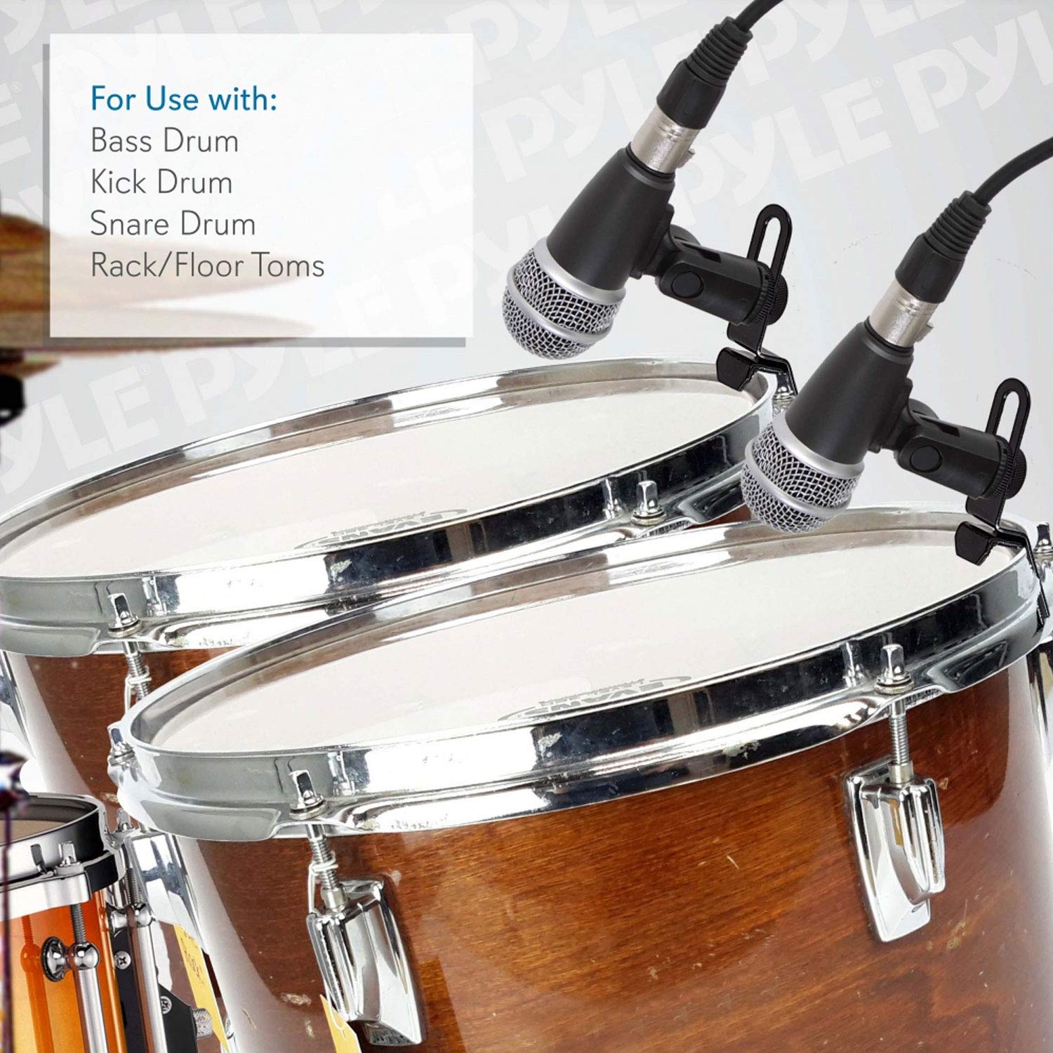 Amazon.com: Pyle Dynamic Condenser Drum Microphone Kit - Kick Bass