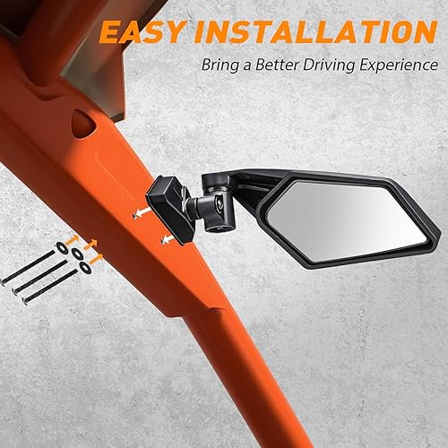 Miniatura 7 de Maverick X3 - Espejos laterales ajustables de 360 grados, espejos laterales X3 compatibles con accesorios Can Am Maverick X3 2017 2018 2019 2020