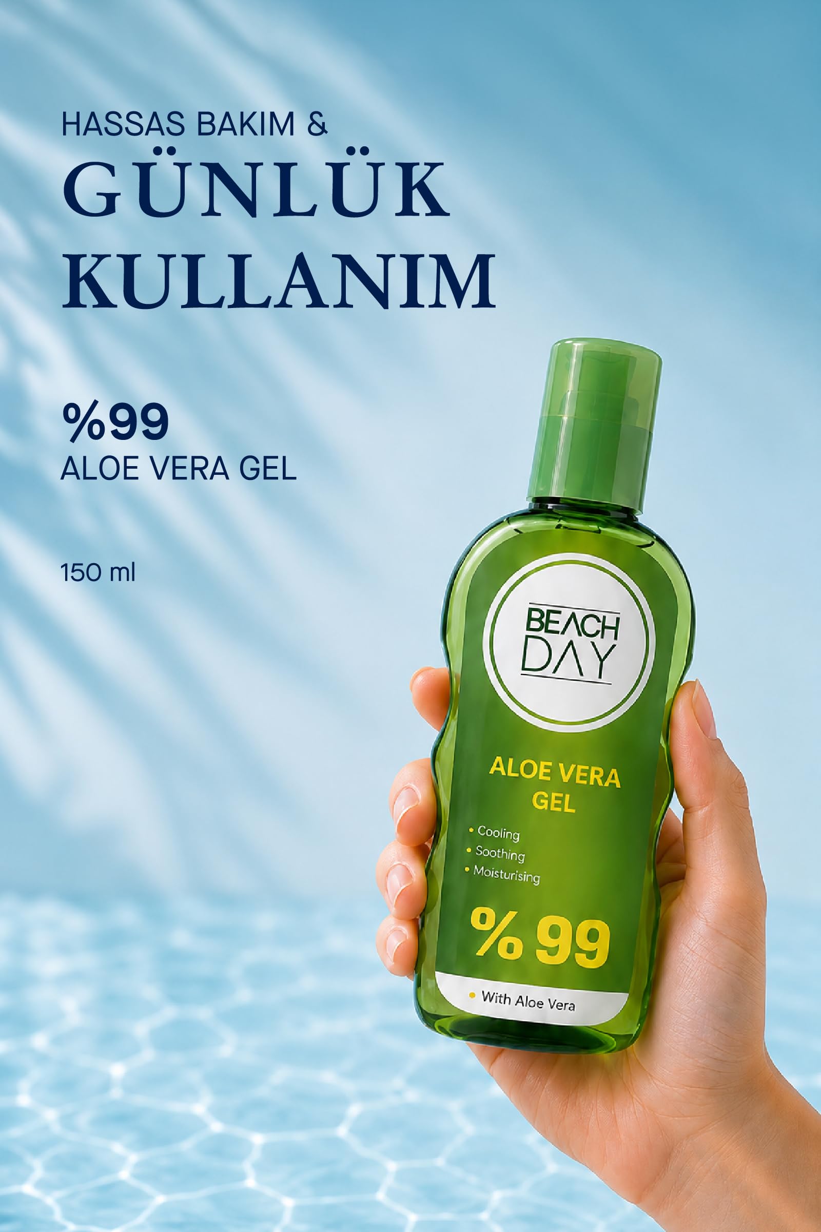 Beach Day Güneş Sonrası Yüksek Aloe Vera Nemlendirici Sprey 150 Ml Onarıcı Cildi Sakinleştirici