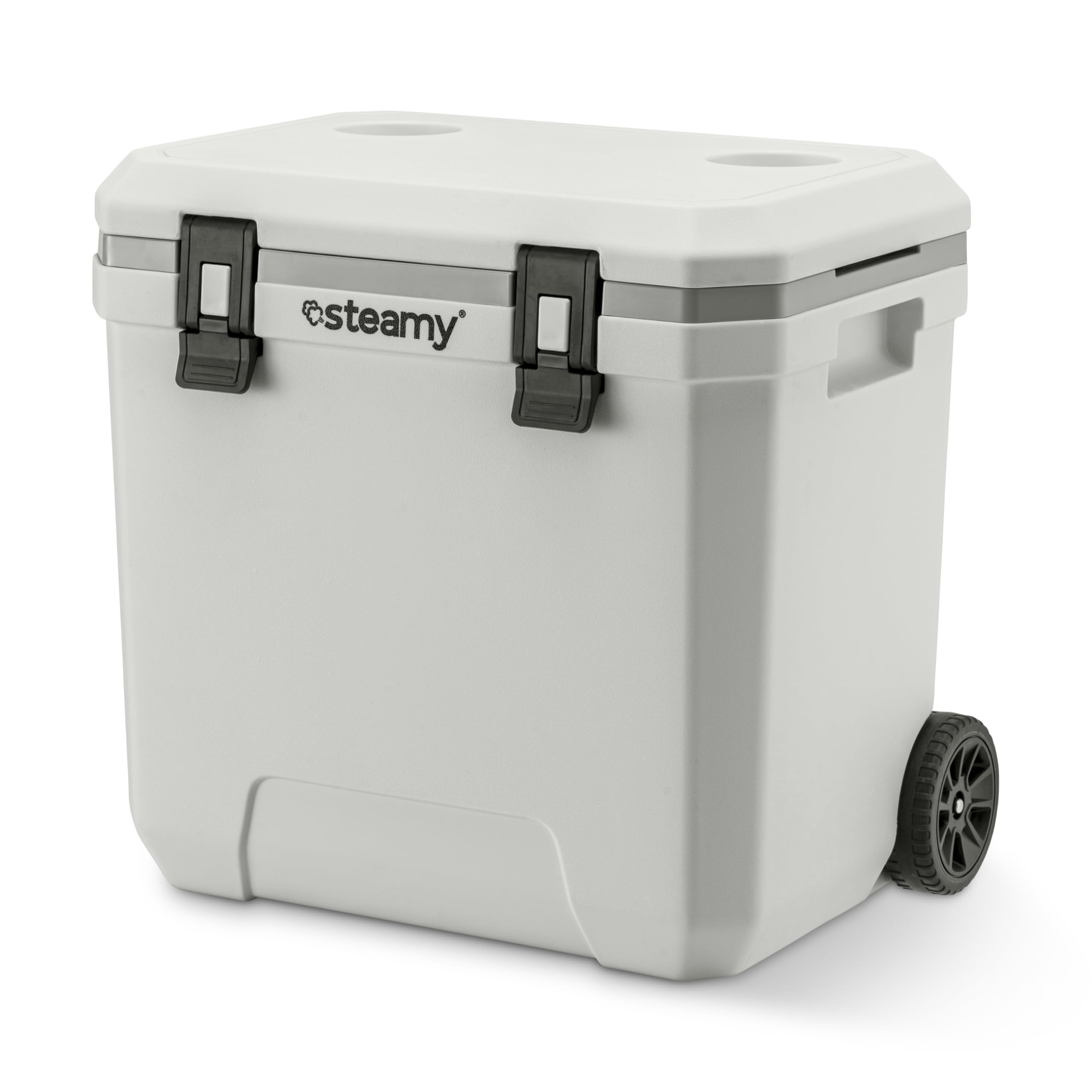 Steamy Marine 36 Nevera Pasiva con Ruedas, 36 litros, Blanco