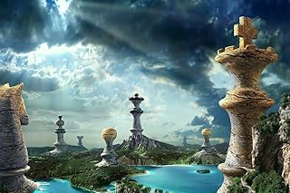 PigBangbang,Stained Art Jigsaw Puzzle Kids Adult Literate Jigsaw Puzzle 1000 Piece 29.5 X 19.6'' Basswood Mural Home Decoration-Fantasy Chess Art