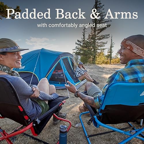 Miniatura 4 de Coleman Cross Rocker - Silla mecedora para exteriores, silla plegable portátil con brazos acolchados, soporte para tazas y tela resistente a la