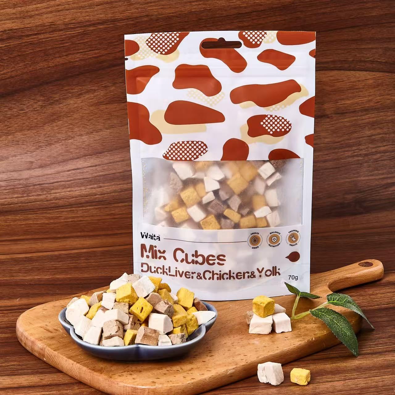 Waita Freeze Dried Mixed Cubes Dog Treats & Cat Treats 70g | Mixed Protein Recipe | High Protein Natural Treats | Grain Free | Bite-Sized Training Rewards โ image 1