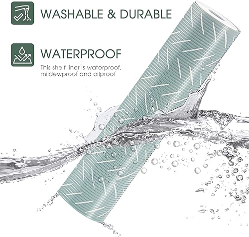 Miniatura 5 de Glotoch - Forro autoadhesivo para estantes, papel tapiz autoadhesivo para inquilinos, papel de contacto de alta calidad para cajones, gabinetes,