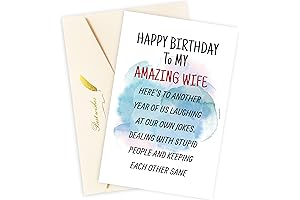 Funny Happy Birthday Card for Wife, Funny Birthday Card Gift for Amazing...