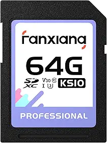 fanxiang Cartão de memória SDXC de 64 GB, UHS-I, C10, U3, V30, vídeo Full-HD e 4K, leitura/gravação de até 95/45 MB/s, para entusiastas de fotografia, criador de vídeo, videografista