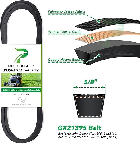 Miniatura 8 de Paquete de 3 conjuntos de husillo GY21099 preengrasados con polea GX21381 GX21395 correa que reemplaza a John Deere GY20592 GY20867 GY21099 GX21381