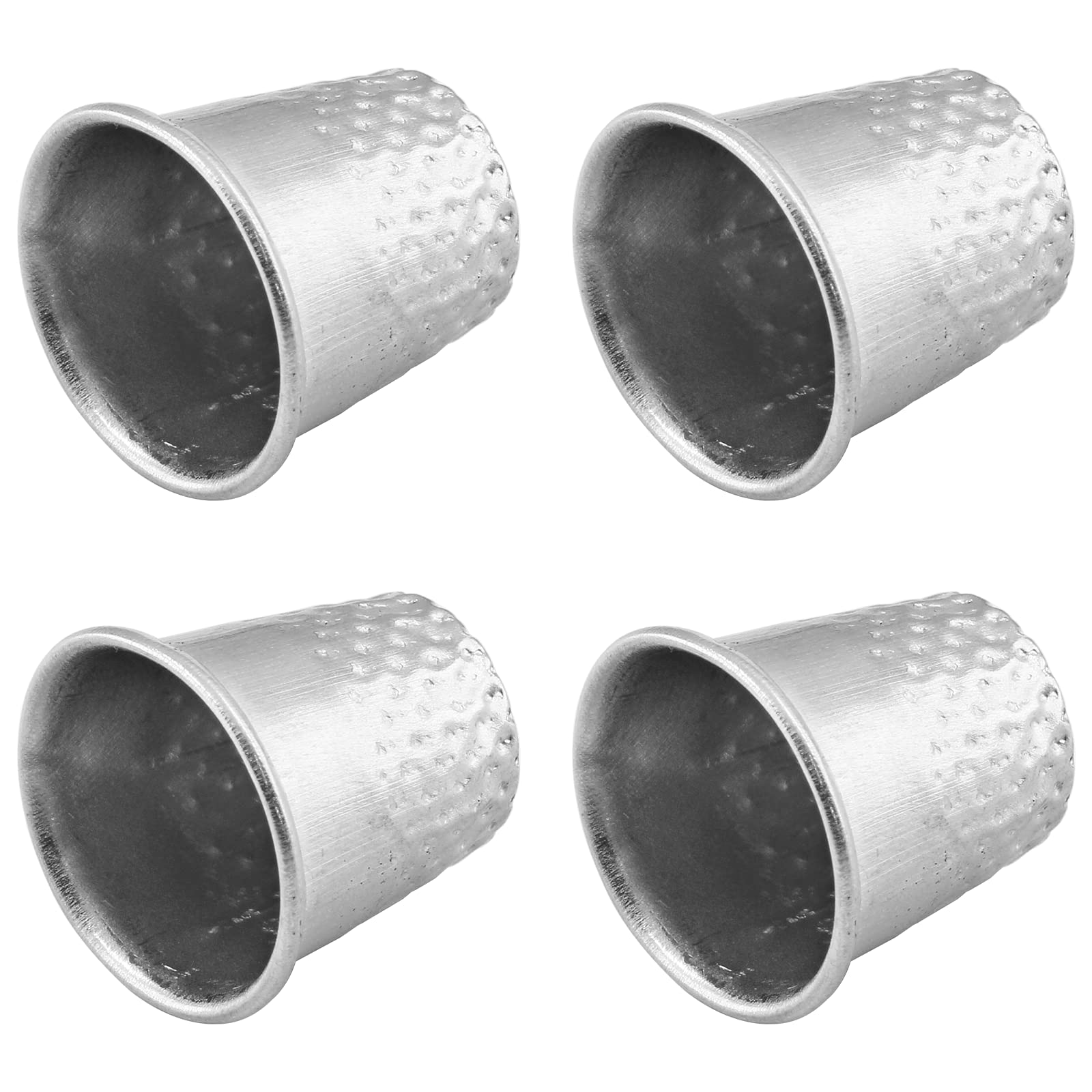 30 dedales de costura de metal, dedales acolchados, protector de dedos, dedales plateados para coser a mano, accesorios de manualidades