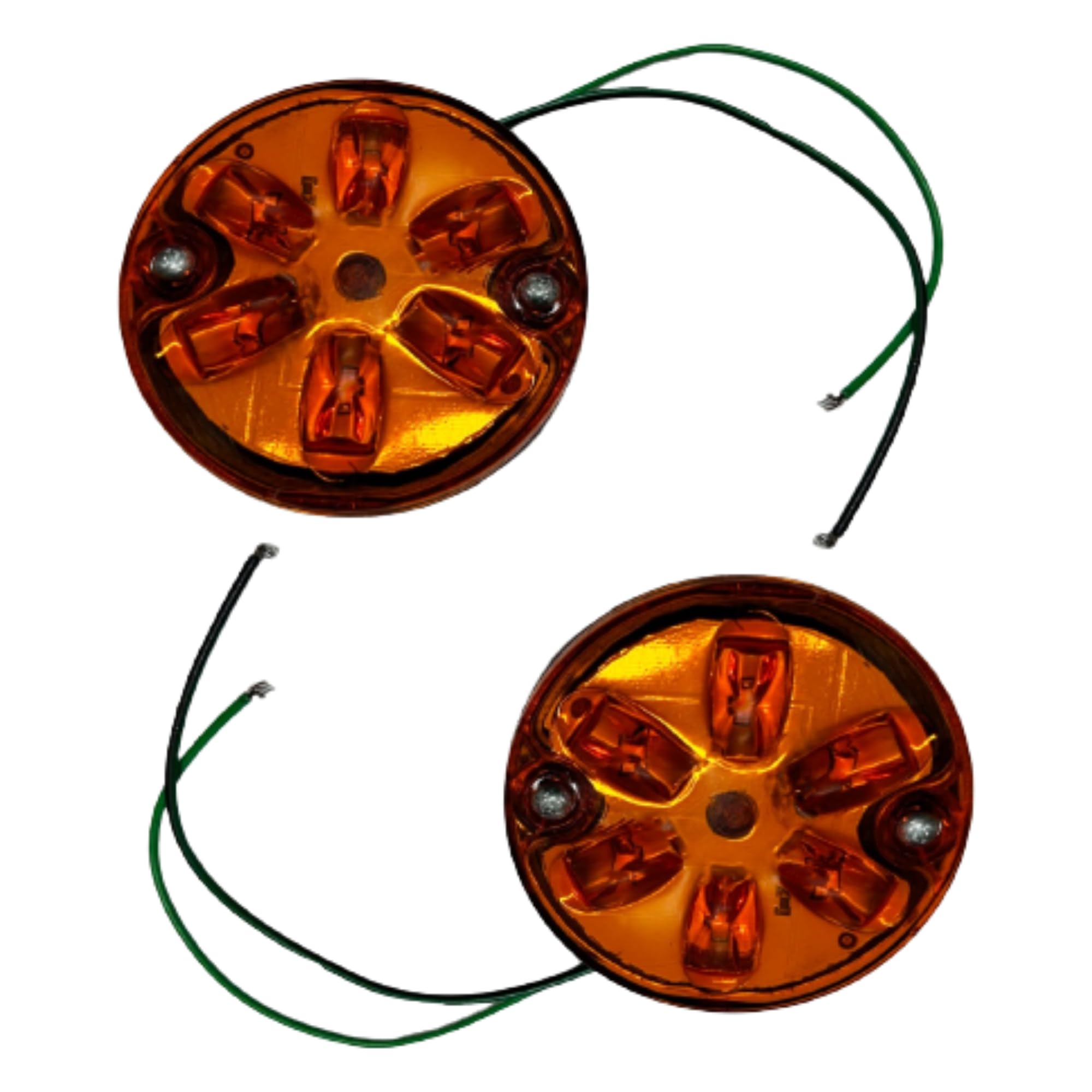 APSMOTIV Amber Led Side Marker Lights Trailer Lights Roadrunner Truck Camper Marker Led Universally Fit Any Vehicles With 24V Round Led Marker Trailer Lights