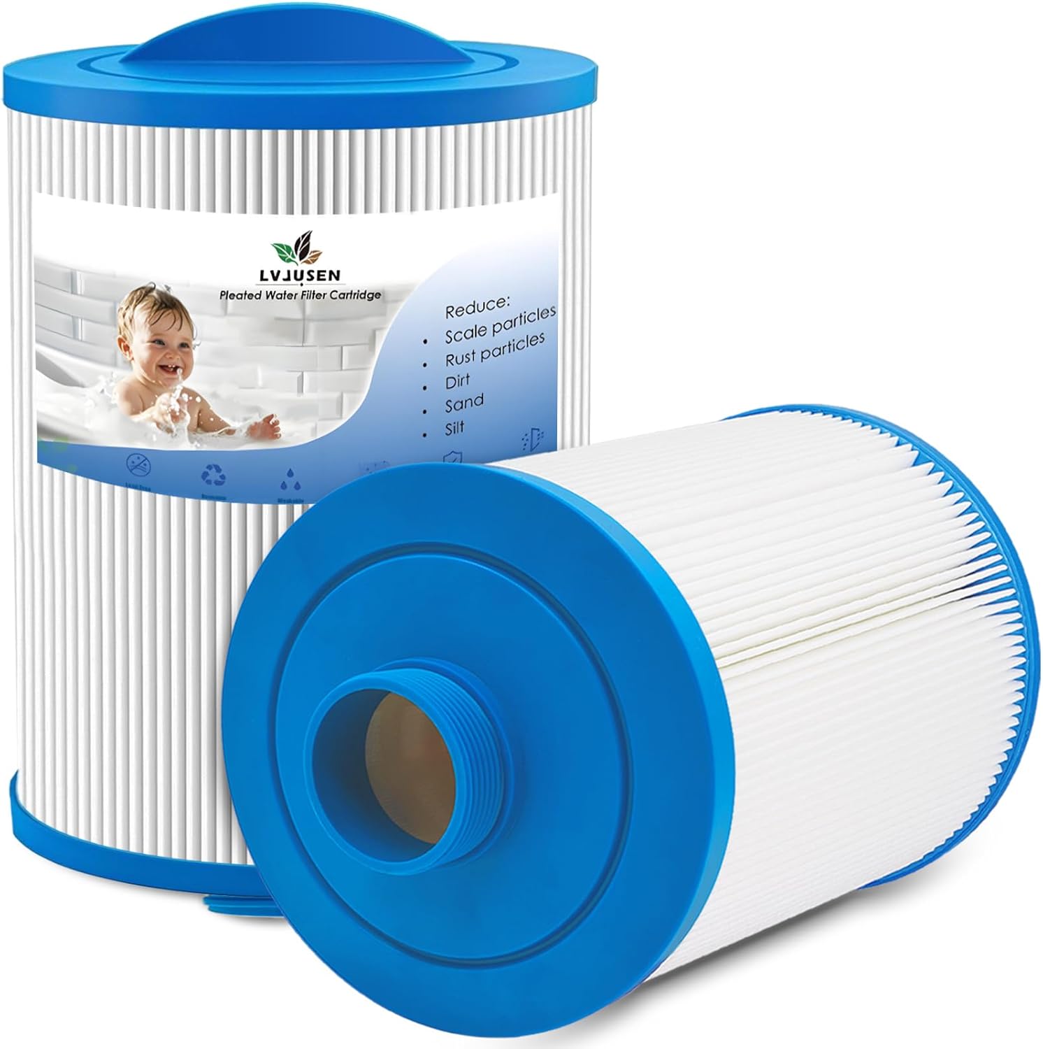 PAS50SV Hot Tub Filter for Artesian Spas 50, 06-0052-12, 06-0055-12/ Unicel 6CH-502/ TidalFit EP-12, EP-14 and OEM FC-0311, FC-0313/ M60506