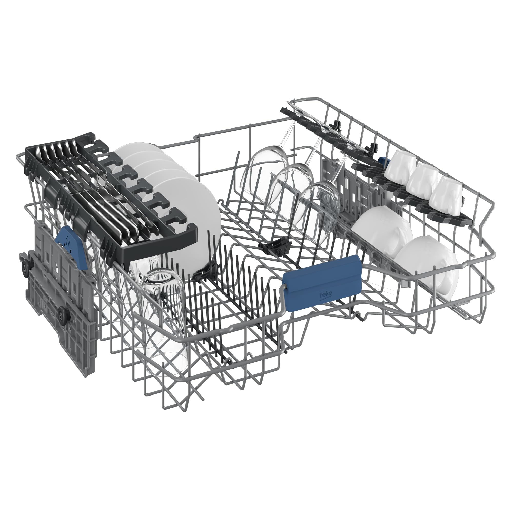 BEKO BDIN38440 - Lavastoviglie da Incasso a Scomparsa Totale 60 cm, 14 Coperti, Lavastoviglie Incasso con Sensore Sporco e Partenza Ritardata, Elettrodomestici Cucina, Classe C, 59,8Lx81,8Hx55Pcm