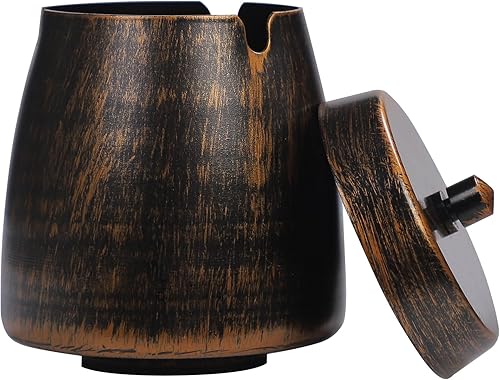 Cenicero con tapa para cigarrillos, ceniceros de hierro, sin olor, resistentes al viento, cenicero para hierbas, bandeja de cenizas portátil para el disponible en Yaxa Venezuela