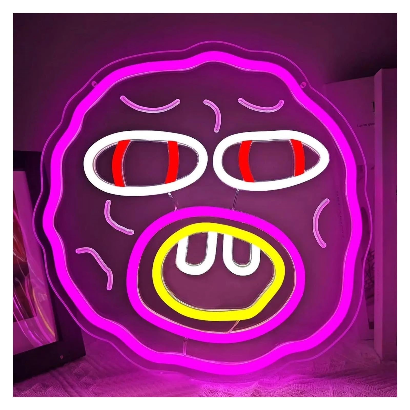 LEMST Signs Lamp Bomb Singer Neon Lights Sign USB Dimmable Neon Sign for Music Bar Bedroom Livingroom Wall Art Decoration 30x30cm