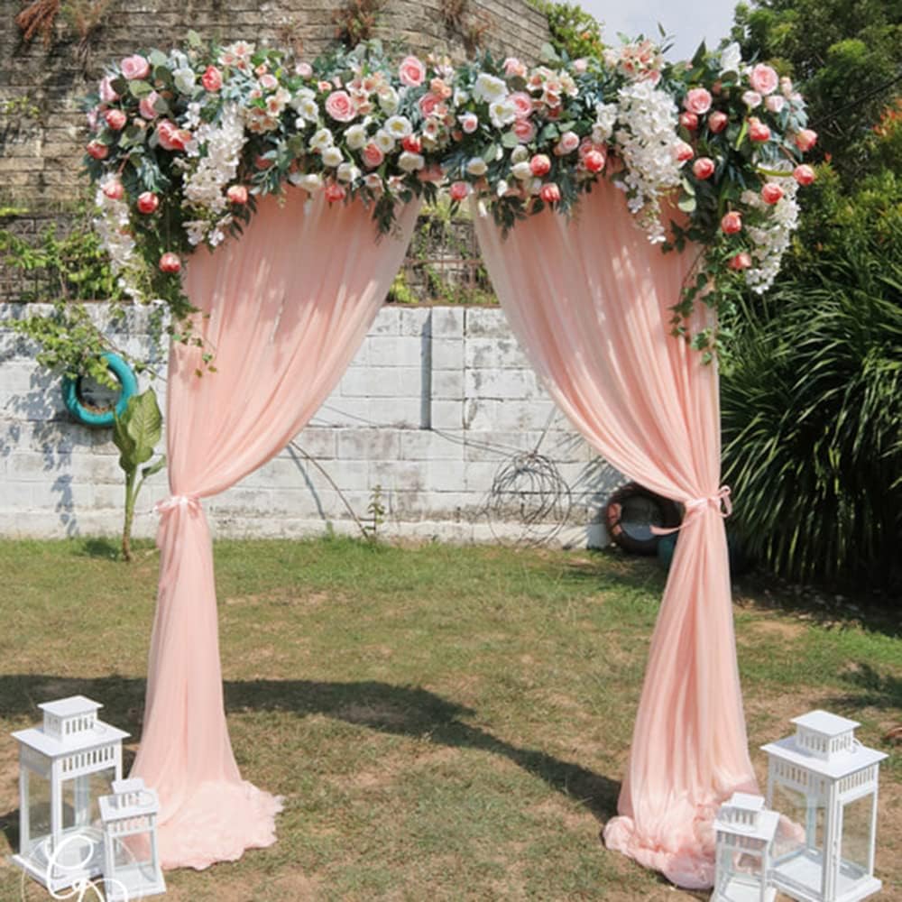 Lіmіtеd Stосk Backdrop Curtain for Baby Shower Light Peach Curtains Wrinkle Free Backdground Backdrop for Wedding Party