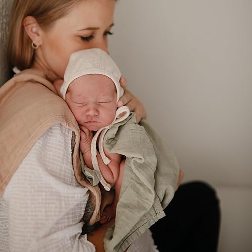 Miniatura 5 de mushie Paños de muselina para bebé  100% algodón orgánico, juego de 2 (ruborniebla)