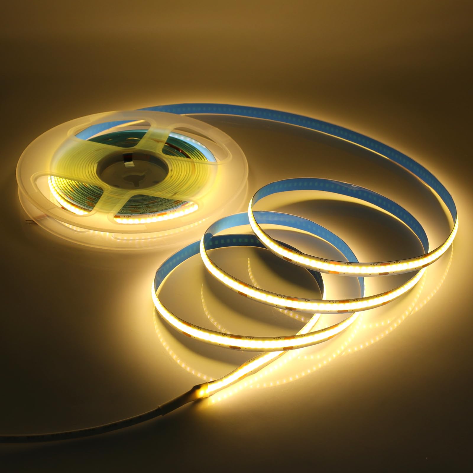 HEGEHE COB LED Streifen 12V IP68 - 320LEDs/m Superhell Wasserdicht