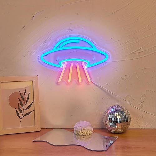 Miniatura 4 de Letrero de neón LED de neón de alienígenas, luz nocturna alimentada por USB, arte de pared 3D y sala de juegos, dormitorio, sala de estar, Rojo,