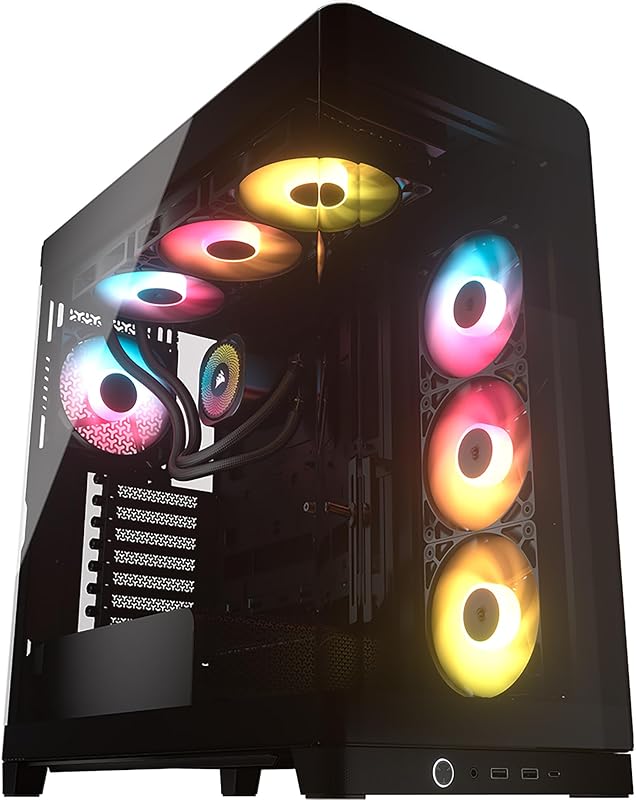 Frame 4500X RS-R ARGB Bundle – Includes 3X RS120R ARGB Fans, 1x RS120 ARGB Fan, 1x Nautilus RS 360 ARGB CPU Cooler – Black
