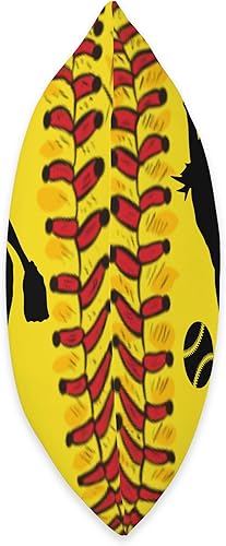 Miniatura 2 de Chicas Softbol Jugador Regalos Fastpitch Softbol Divertido Lanzamiento Almohada de 18.0 x 18.0 in, Multicolor