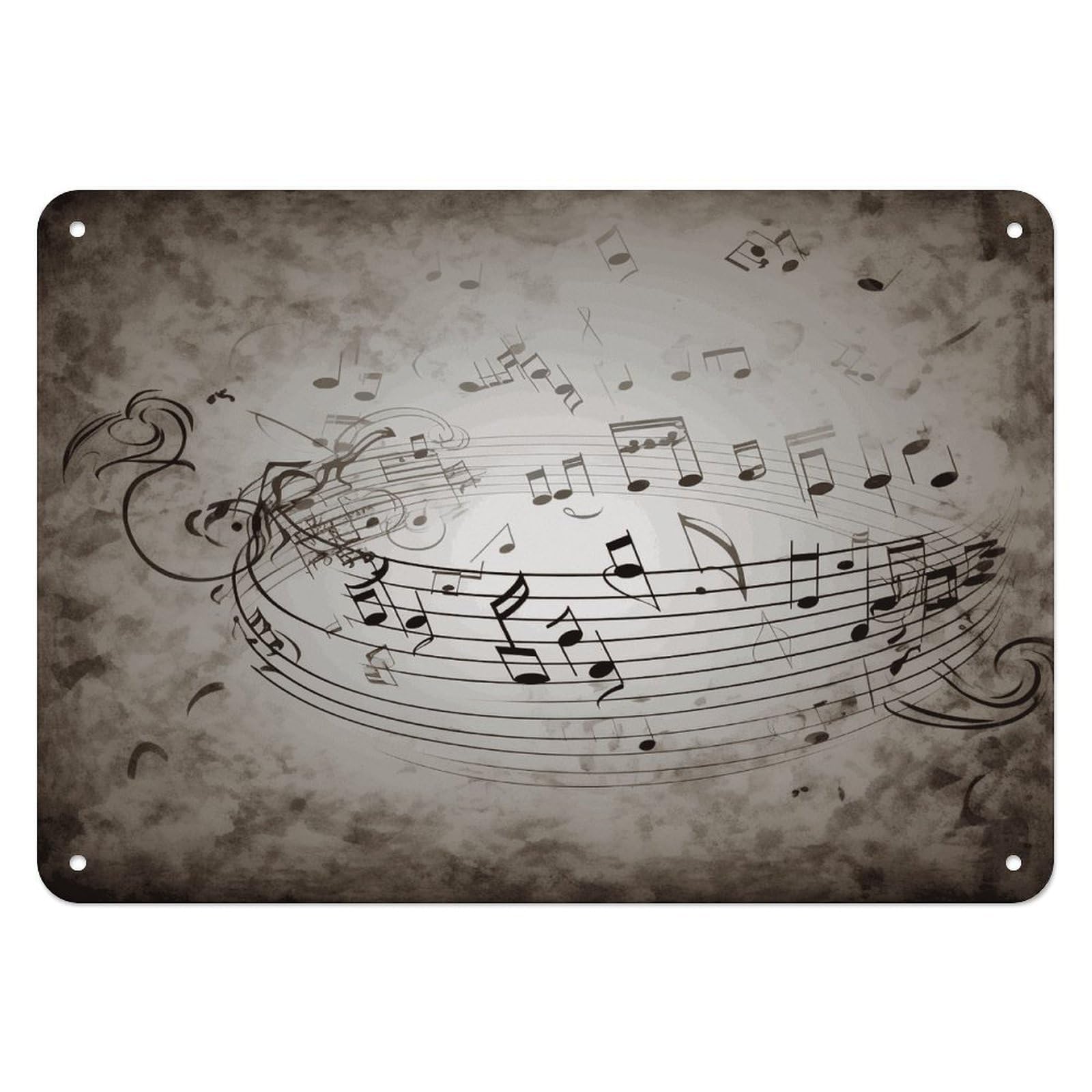 Fekiloot Style Music Note Wall Wall Decor Iron Painting Metal Sign