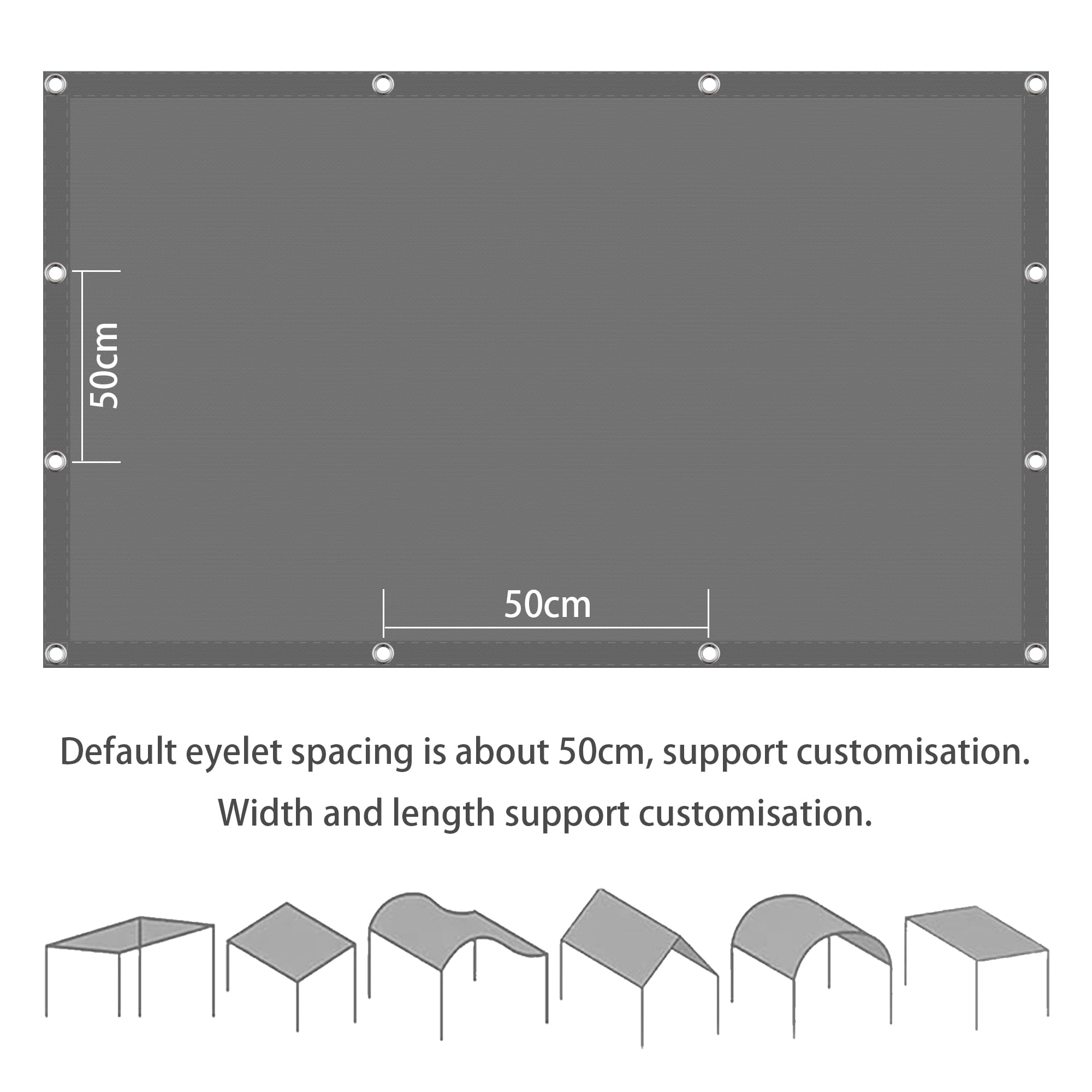 Tenda da Sole per Esterno a Caduta 150 x 200 cm Anti UV 98% Parasole Vela Tela Ombreggiante con Corde e Occhiello Balcone, La Terrazza e Il Giardino, Bianco