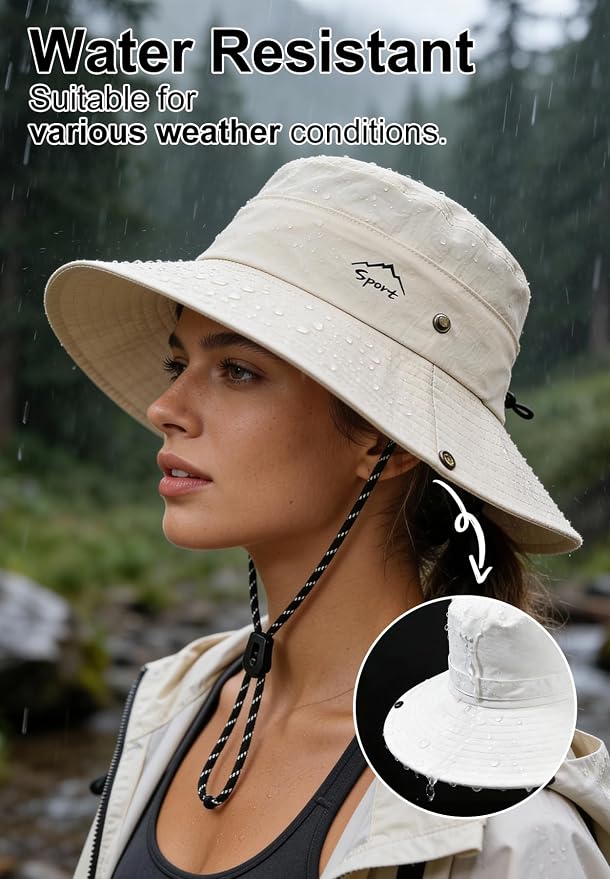 Sombrero femenino Zando con ala ancha y protección UPF 50+ miniatura 7