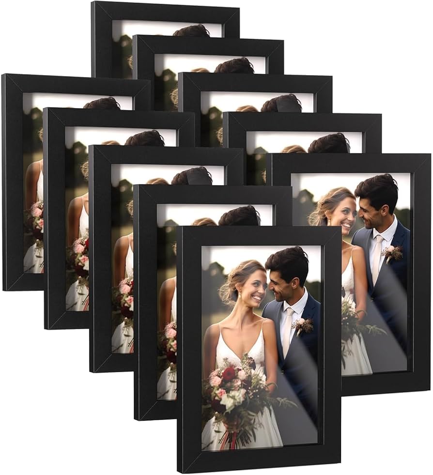 Amazon.com - HappyHapi 4x6 Picture Frames Set of 10, Tabletop or
