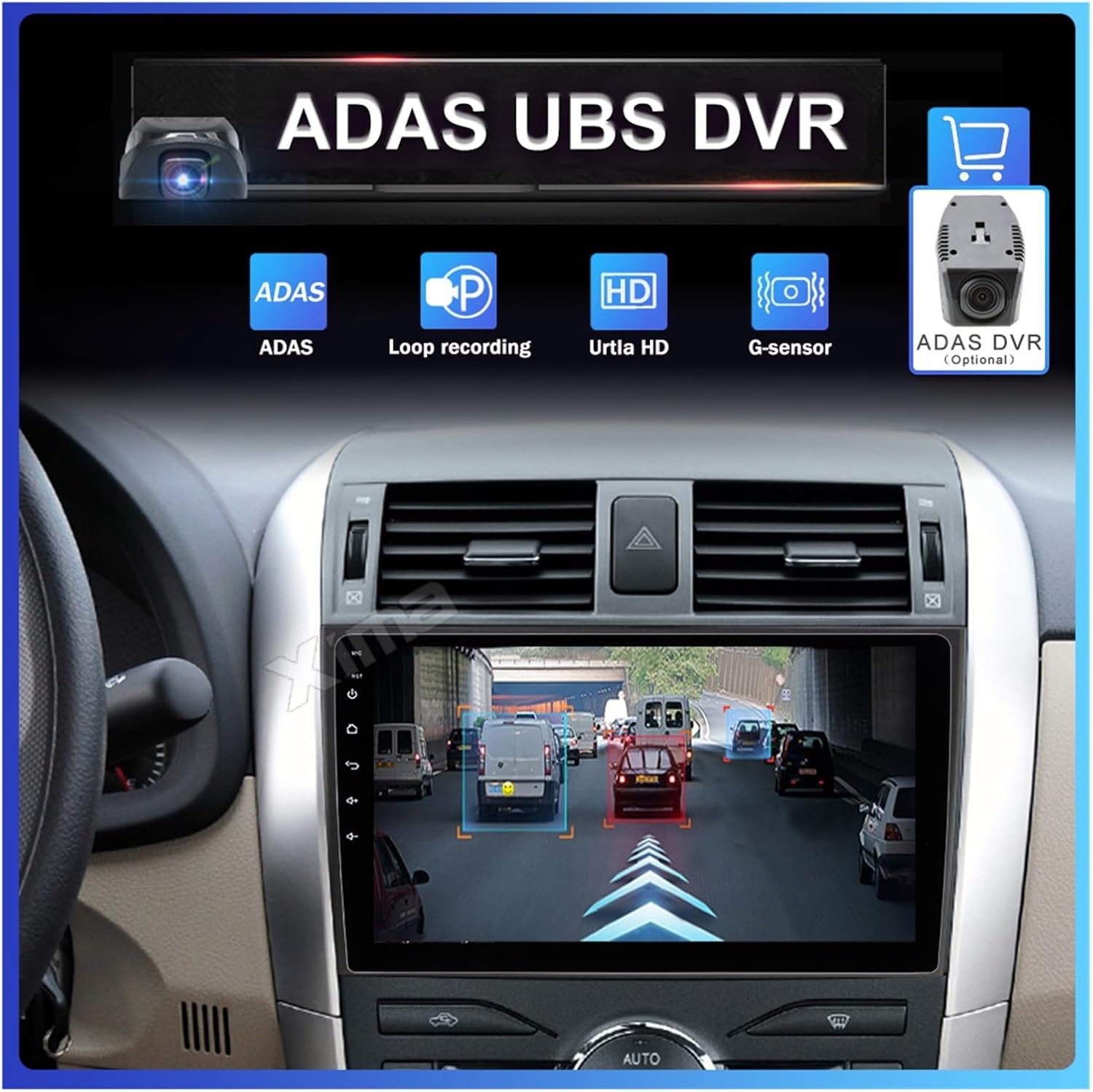 USB ADAS ダッシュカム DVR ダッシュカメラ車のダッシュカム DVR レコーダーナイトバージョン Recorde カーラジ