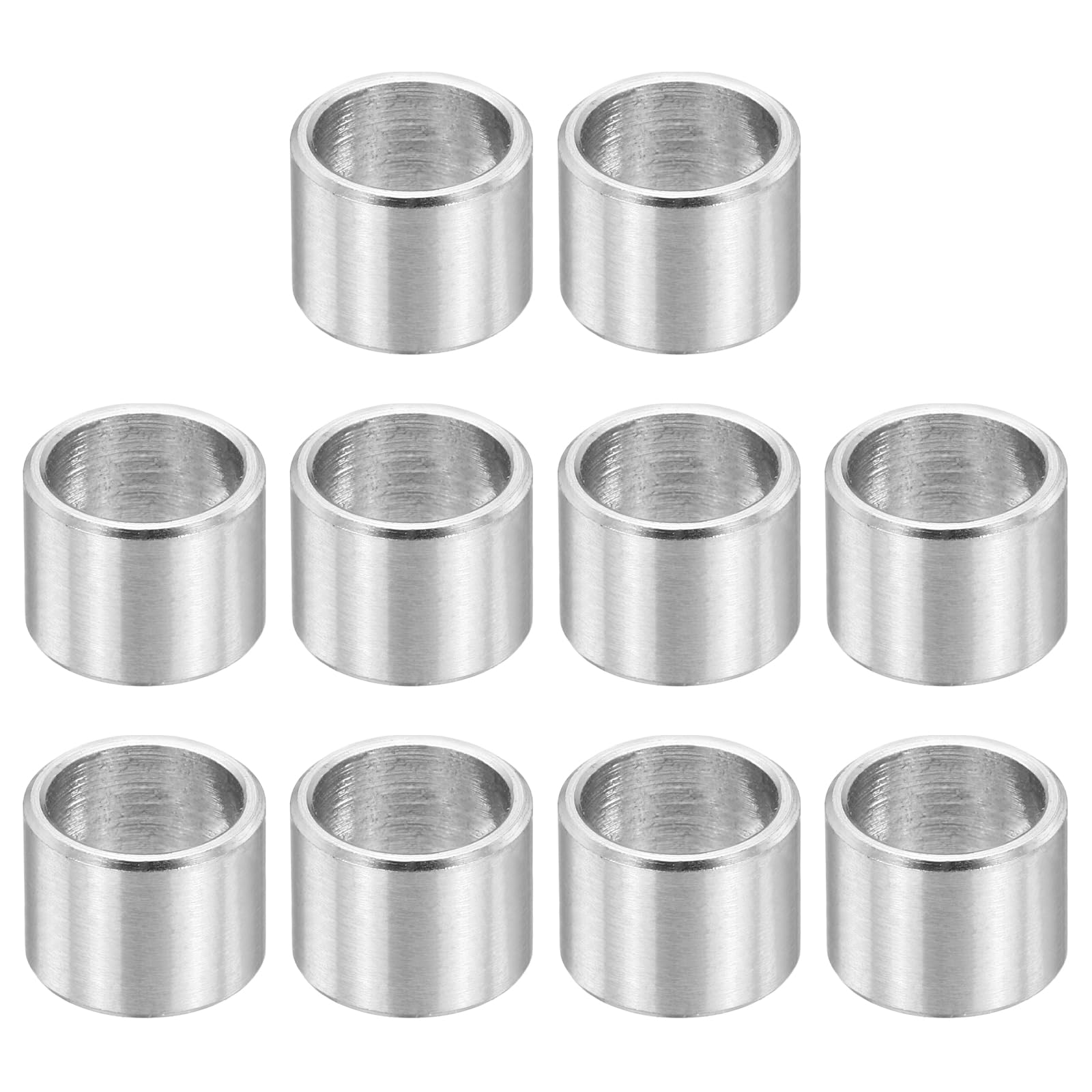 PATIKIL M8 Stainless Steel Spacers, 12Pcs Metal Spacer 8mm ID x 10mm OD x 8mm L Screw Standoff for 5/16" or M8 Screw