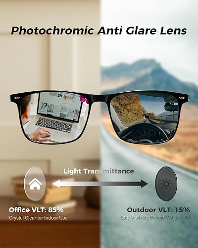 Miniatura 4 de Gafas de sol polarizadas para conducir, lentes de protección UV400, gafas de sol con marco cuadrado