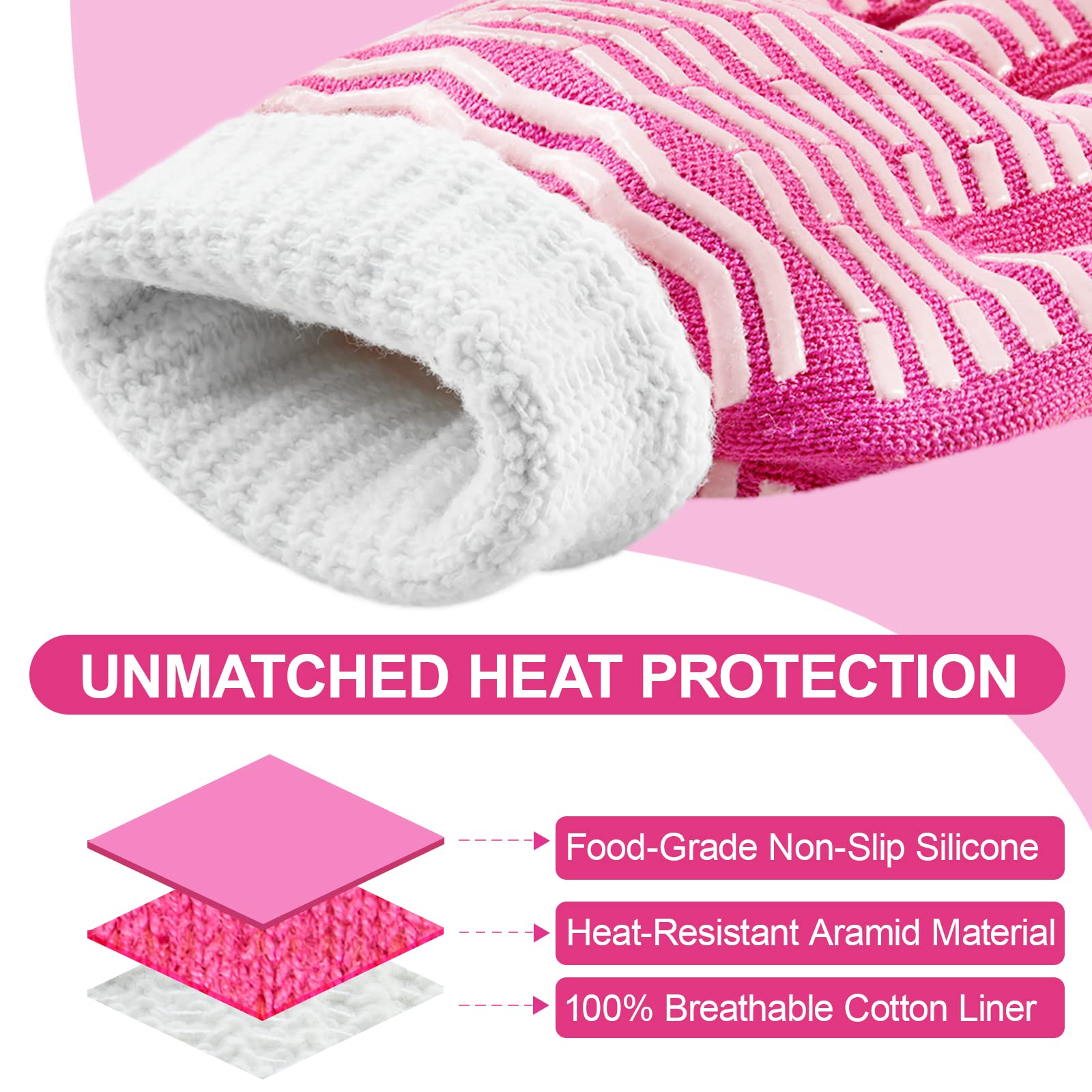 Silicone Oven Gloves, Sopito Set Of 6 Oven Gloves 446°F Heat Resistant Oven Mitts With Pot