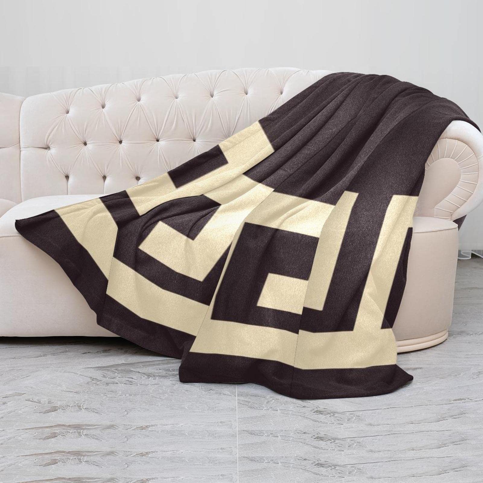 Coperta in pile, super morbida e lussuosa, set di geometrie combinate