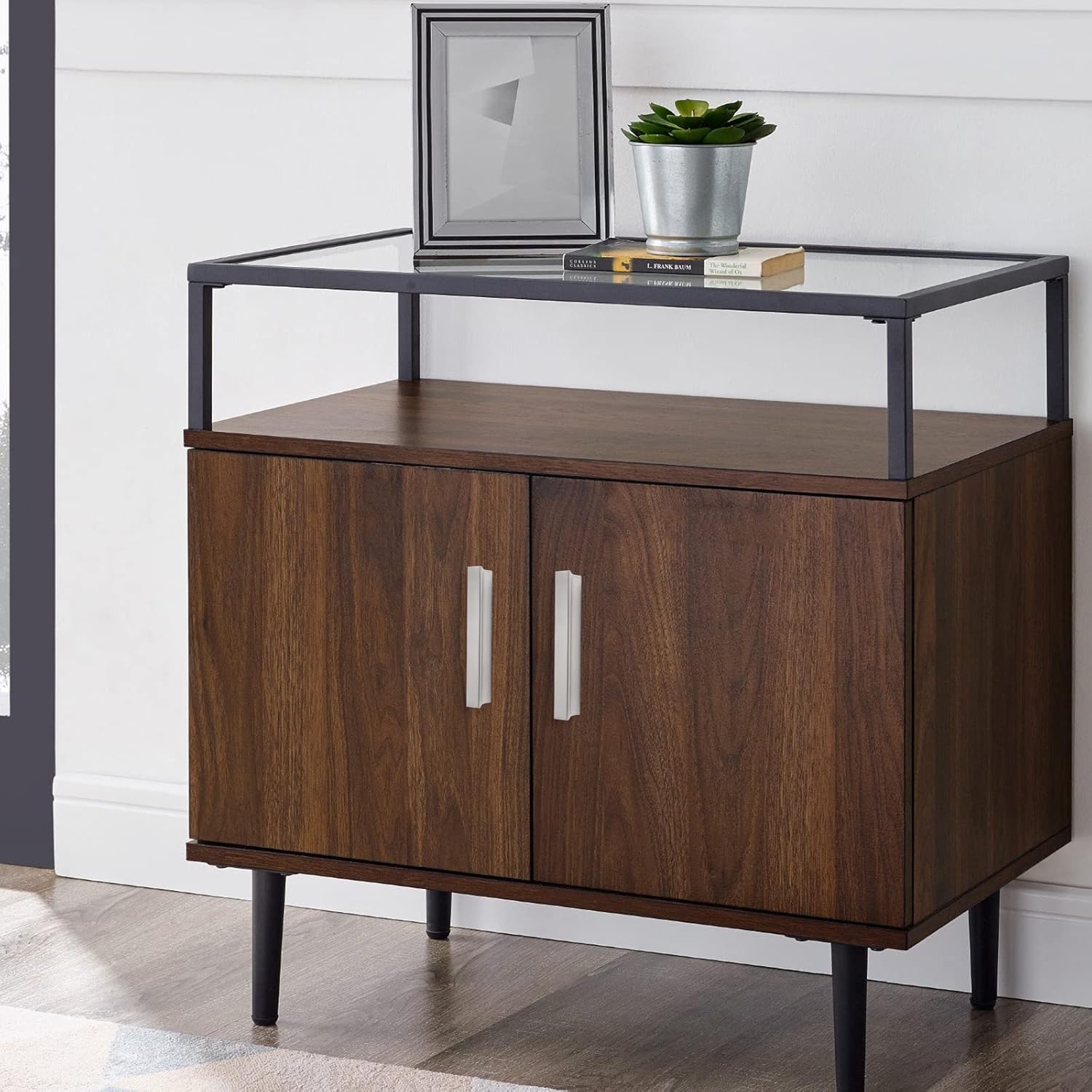 Cabinet Handles - 6-inch (152mm) Brushed Nickel Drawer Handles for Kitchen Cabinets - 2-Pack with 6-inch Center Holes