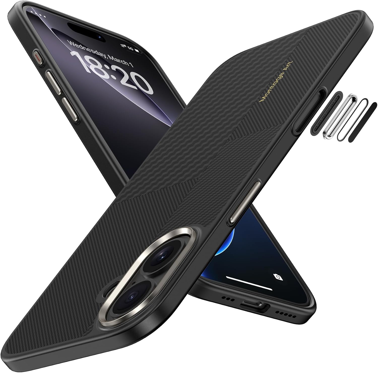 BENKS Montage ArmorPro Case for iPhone 17 with Camera Control Button, [Compatible with Magsafe] Military Grade Protective Case Built with Dupont Kevlar 600D & 1500D Aramid Fiber