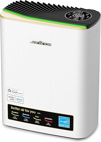 Jafända Purificadores de aire para el hogar, habitación grande de hasta 1100 pies cuadrados, HEPA verdadero y filtro de aire de carbono que elimina
