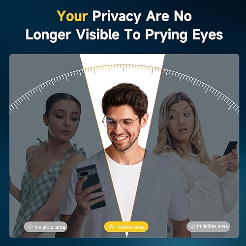 Miniatura 3 de LYWHL Paquete de 2 protectores de pantalla de privacidad para Google Pixel 8 con 2 protectores de lente de cámara, anti espía de fácil instalación,