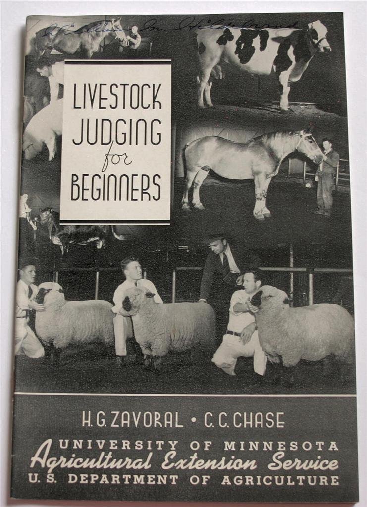 Livestock Judging For Beginners (University of Minnesota, Agricultural Extension Service