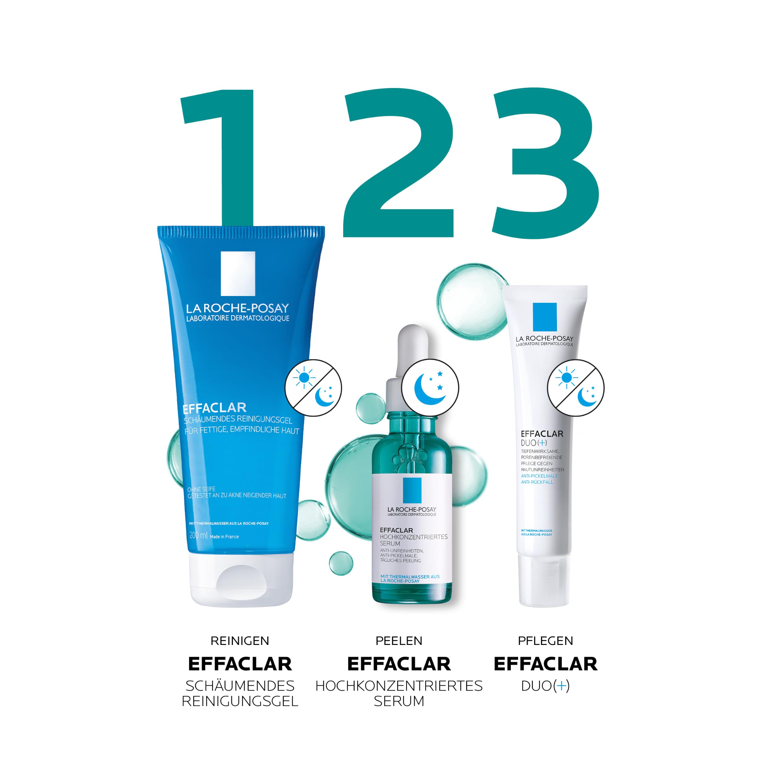 La Roche Posay Hochkonzentriertes Serum, Für fettige, zu Akne neigende Haut, Mit peelender Wirkung, Porenverfeinernd, Mit Niacinamid und Salicylsäure, Effaclar, 30 ml