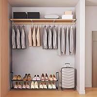 Vista 2 de Shoe Rack - Metal Shoe Rack Organizer - Stackable Shoe Storage Shelf for Entryway, Closet, Bathroom 30cm(D) x 92cm(W) x 55cm(H) -Black (2-Tier)