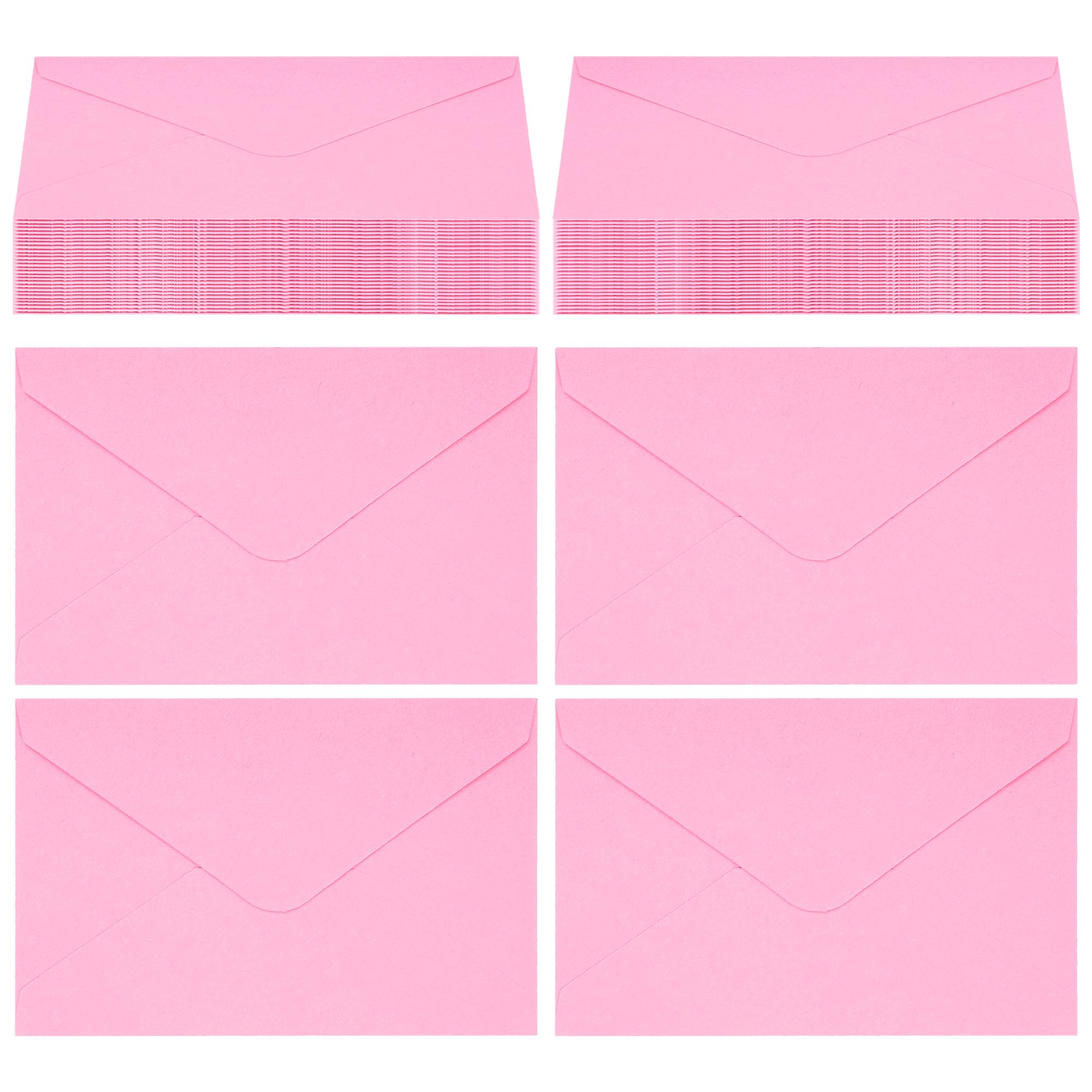 jiebor 60pcs 4 x 6 Envelopes A6 Gift Business Card Envelopes Bulk for Photo Invitation Engagement Wedding Parties Graduations (Pink)
