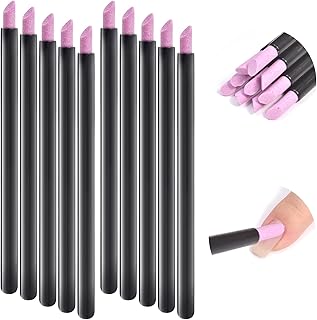 10Pcs Pumice Stone Sanding Nail File Tools Nail File Cuticle Removal Buffer Washable Pedicure Manicure Pen Cuticle Pusher Stick for Nail Care