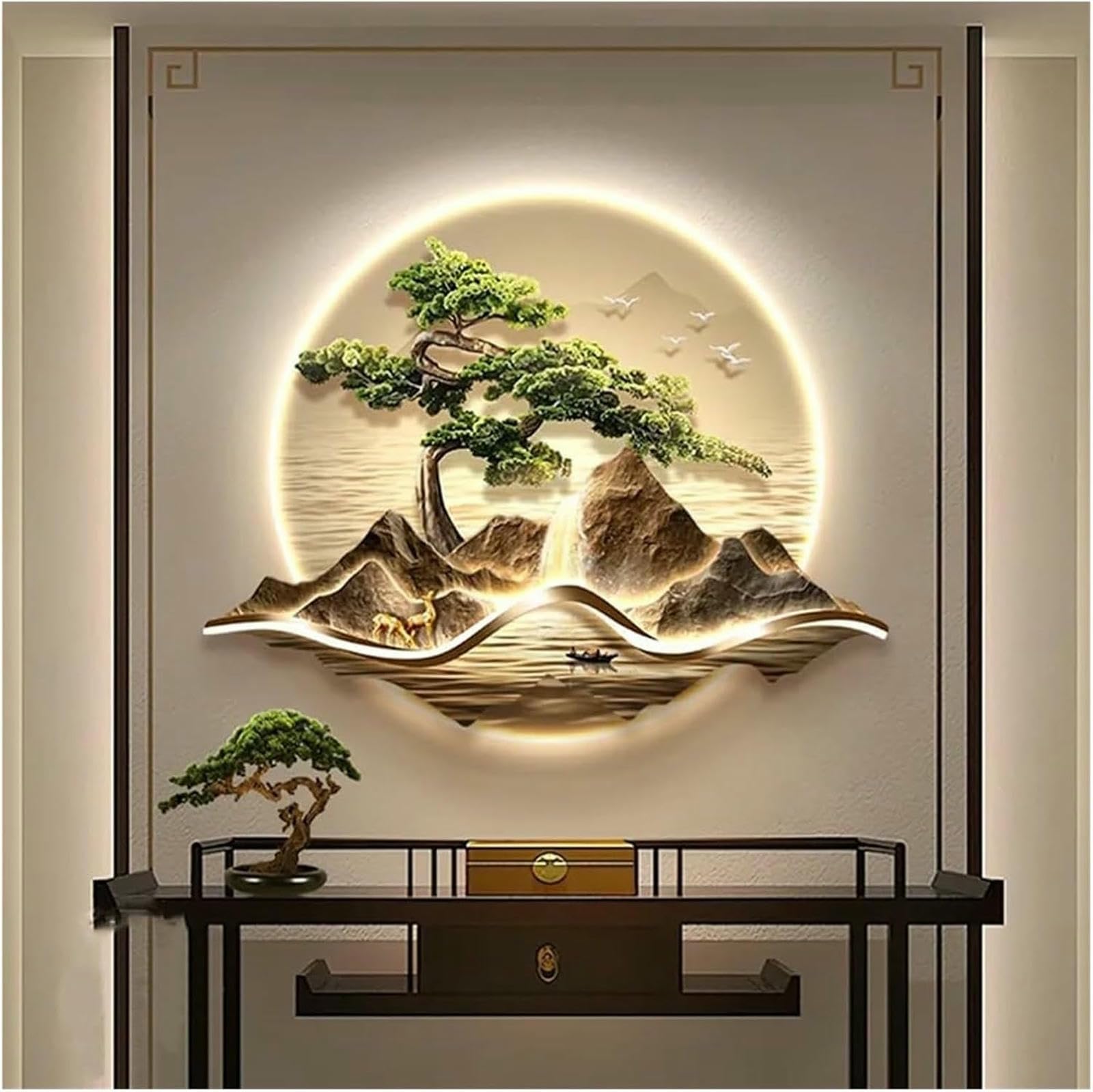 Tableau décoratif à LED en relief pour illuminer un mur sombre sans changer vos piles