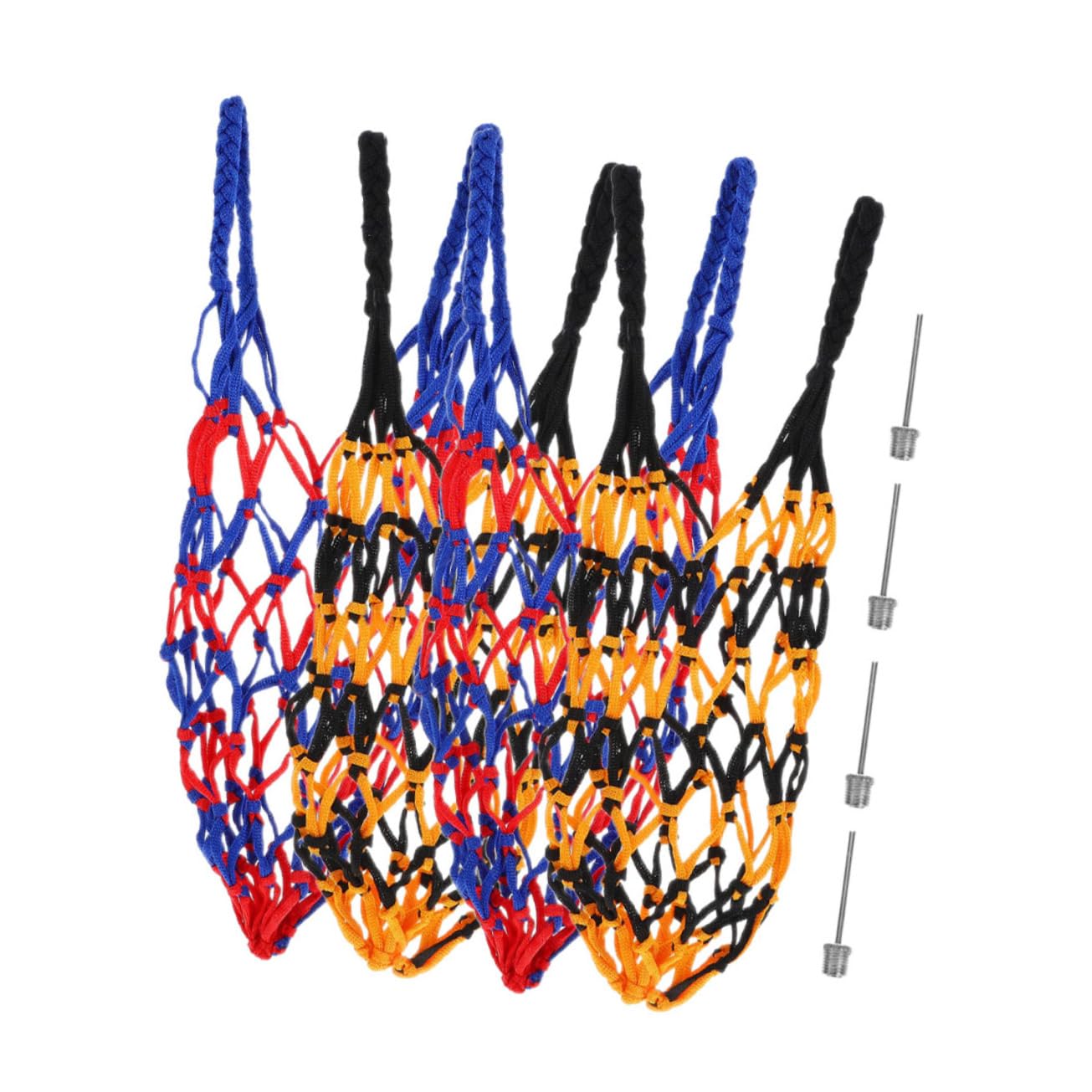 CORHAD 4Sets Outdoor Basketball Carrier Bag Nylon Mesh Storage Net for Training Balls Lightweight and Durable for Gym and Recreation Centers