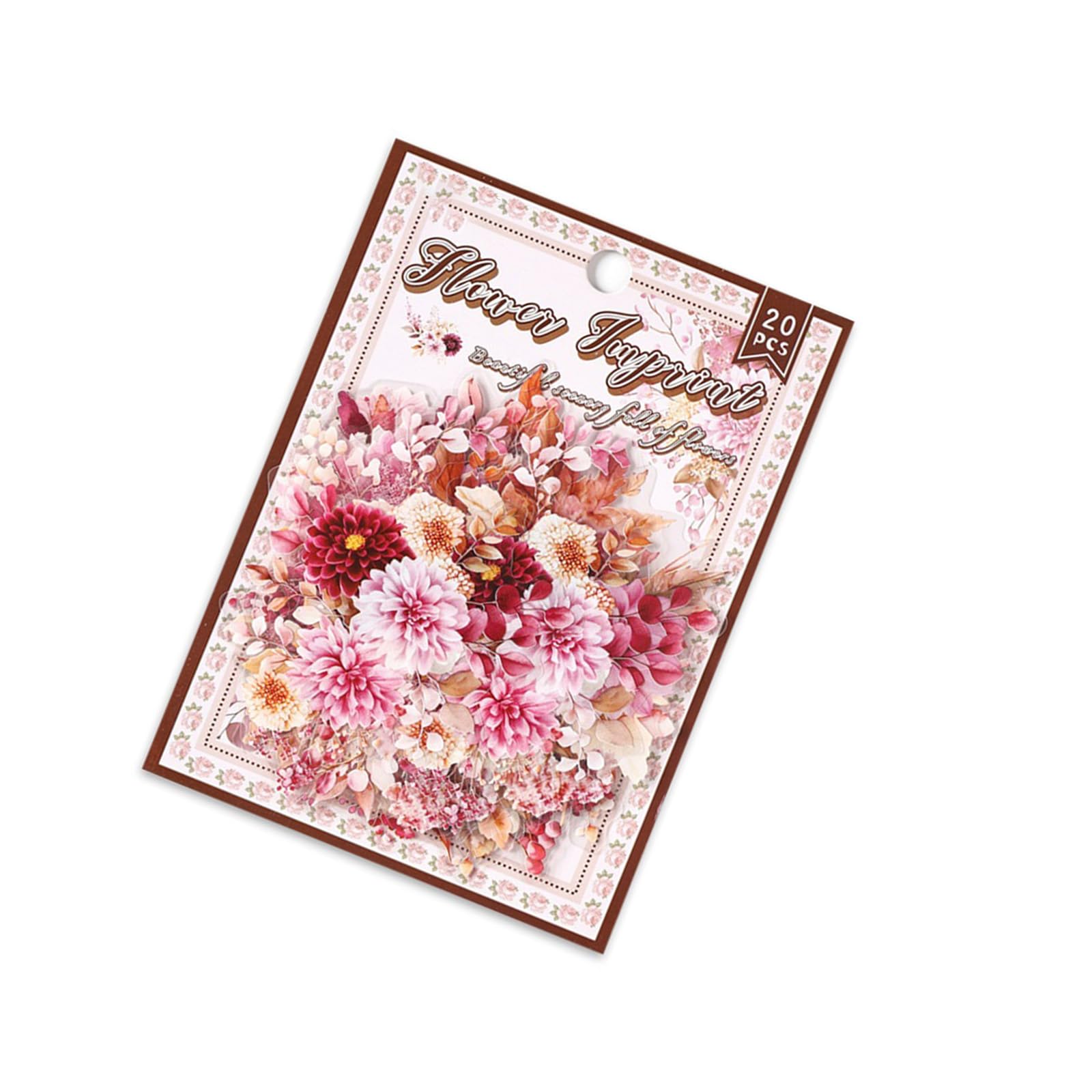 20Counts Flower Plant Sticker Water Resistant Aesthetic Sticker for Art Scrapbooking Journal Phone Guitar Laptop Scrapbook