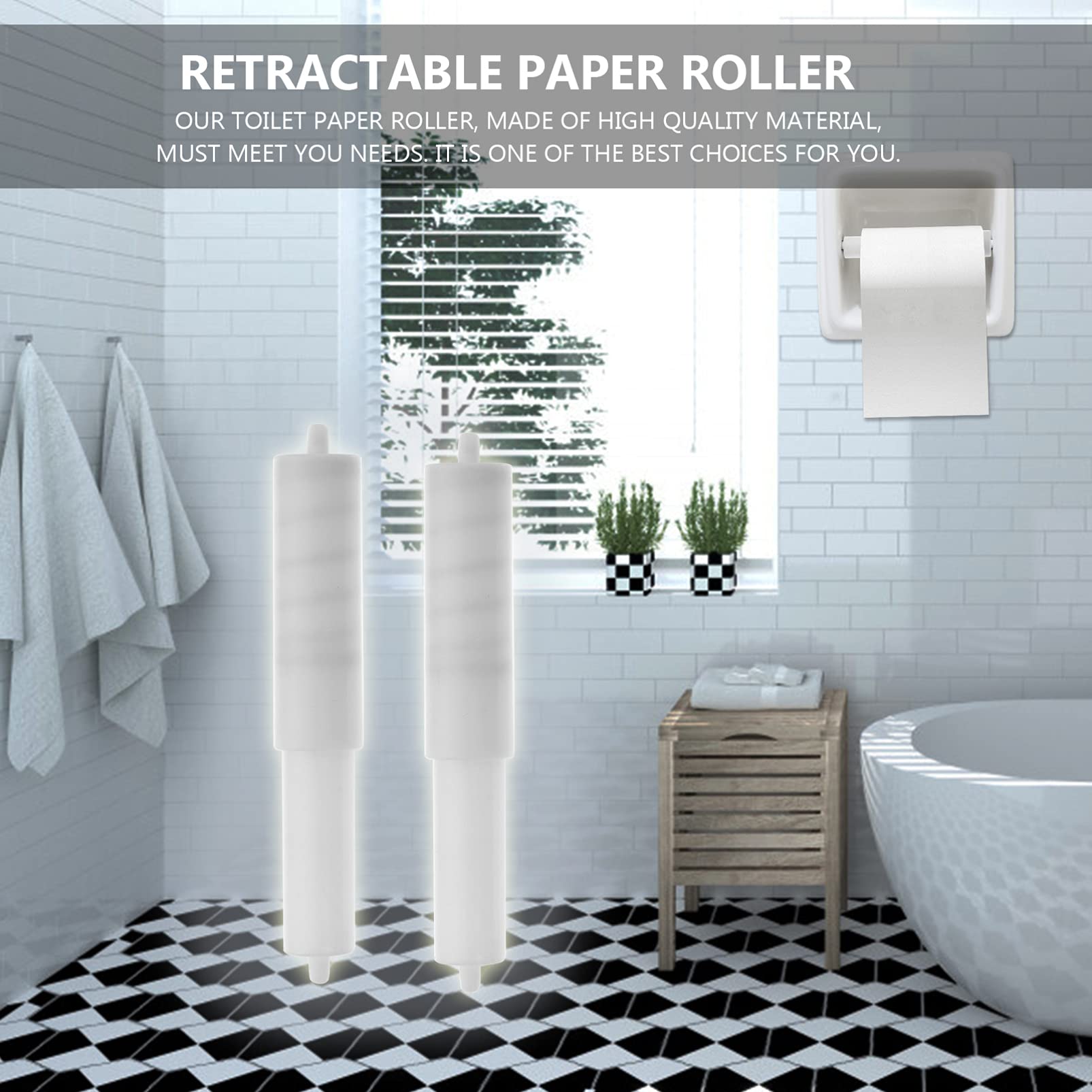 SHINEOFI 10pezzi Portarotolo per Carta Igienica Plastica con Supporto Flessibile per Bagno e Hotel Compatibile con La Maggior Parte dei Facile da Installare e Resistente