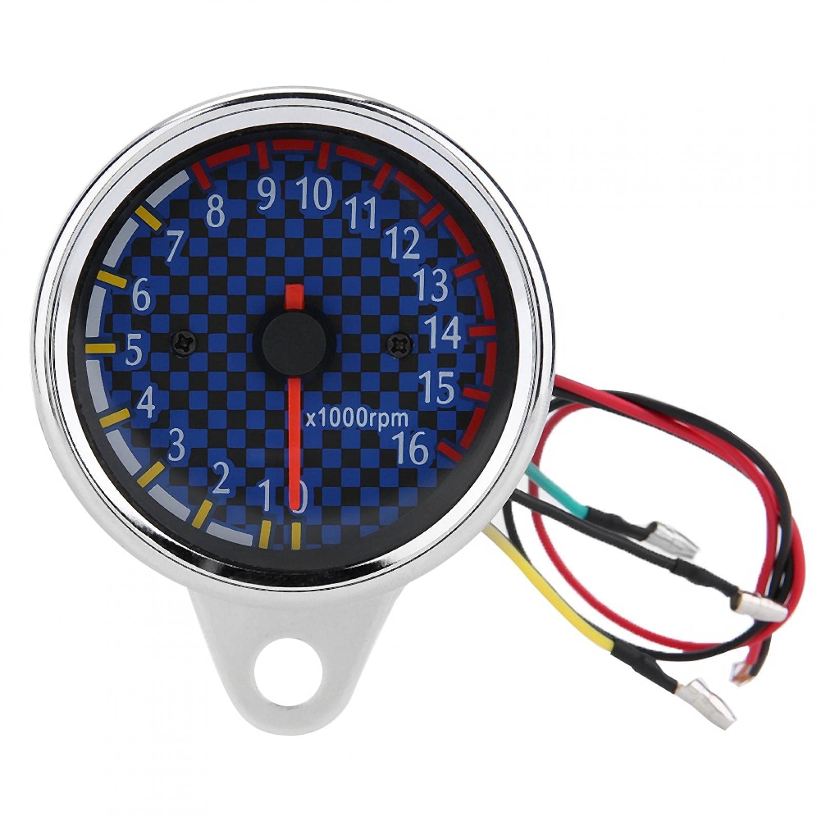 Tacómetro, tacómetro electrónico, DC 12V, motocicleta universal, pantalla LED, tacómetro, medidor de tacómetro electrónico, 16000 rpm