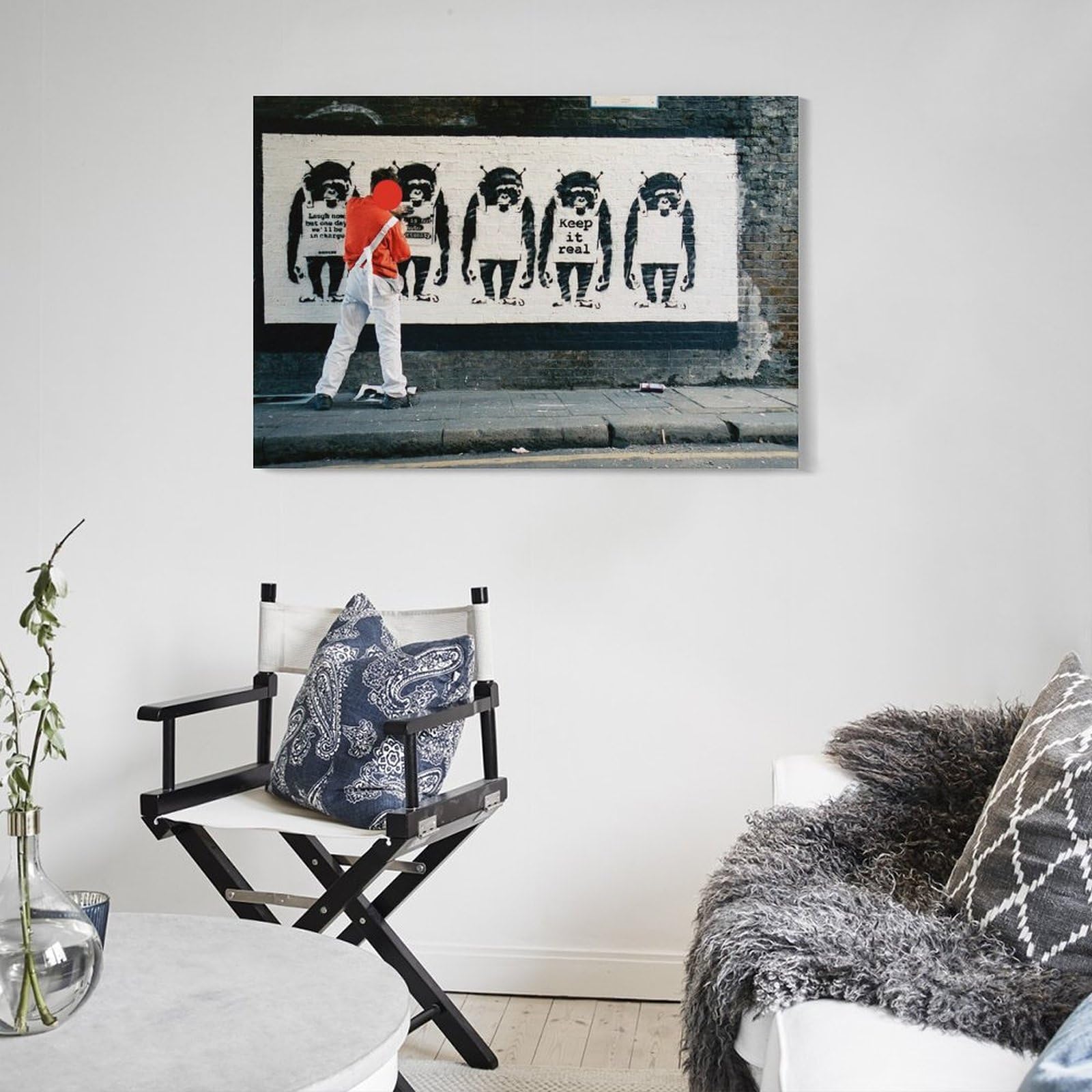 Amazon.co.jp: バンクシー 有名な絵（自分らしくあれ）ポスター