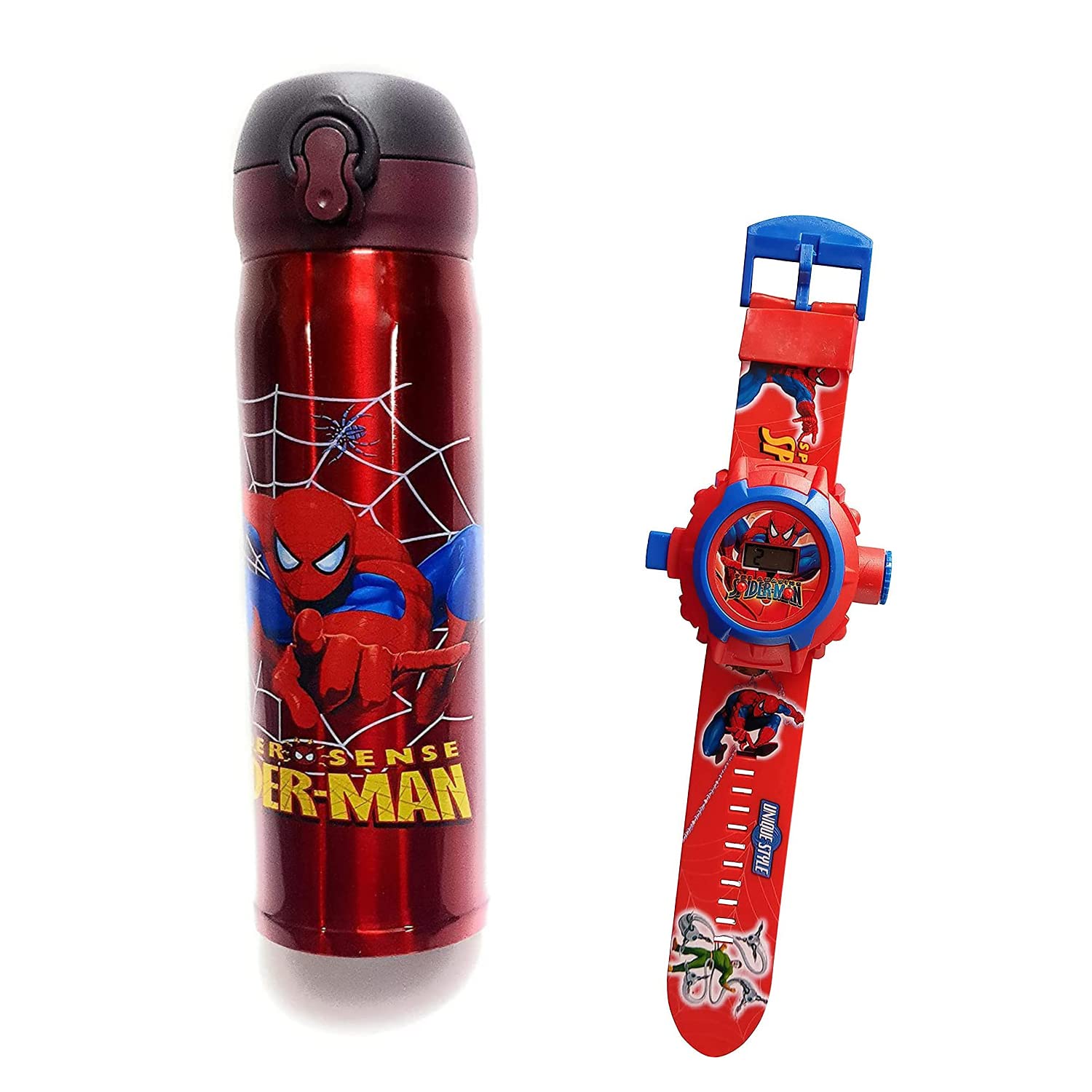 See full amazon price history chart for GJSHOP Spiderman Bottle With Projector Watch Cartoon Character Water Bottle&Watch For Girls Kids Cartoon Characters Stainless Steel Insulated Bottle(Spiderman Bottle With Watch Combo),500 ML GJSHOP Spiderman Bottle With Projector Watch Cartoon Character Water Bottle&Watch For Girls Kids Cartoon Characters Stainless Steel Insulated Bottle(Spiderman Bottle With Watch Combo),500 ML (B0BCJVK6P9) Amazon Price History, Amazon Price Tracker
